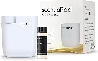 Home Scent Diffuser Starter Kit |Plug in Waterless Aroma Diffuser for Essential Oils for Home, Office, Spa | Covers up to 500 Sq. Ft. | White | 20ml Oil Included - Christmas & Holiday Gift