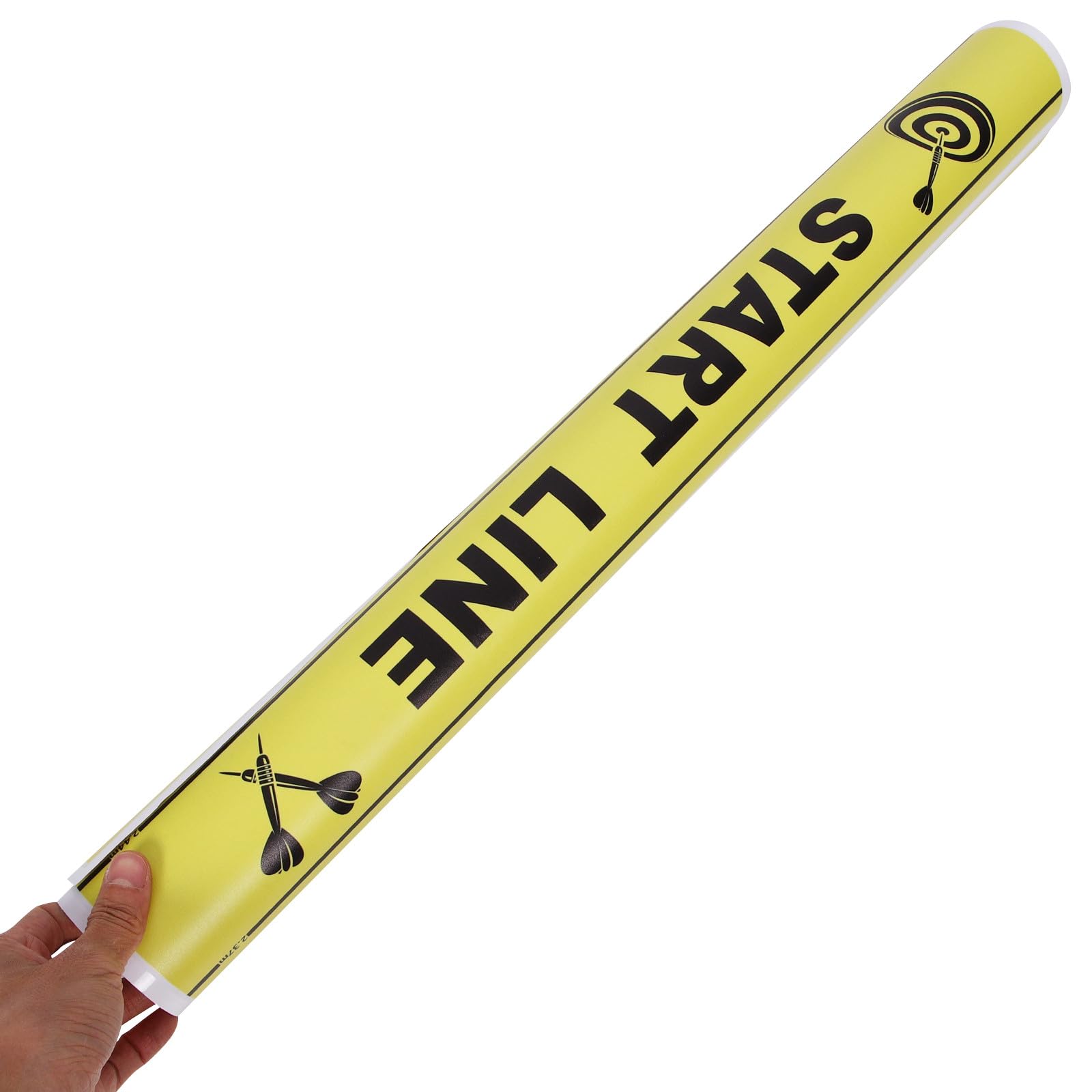 Marqueur de Ligne de Lancer de Fléchettes en PVC Jaune, Autocollant de Sol Utile pour Guider la Visée, Accessoire Jeu de Fléchettes pour Parties et Loisirs