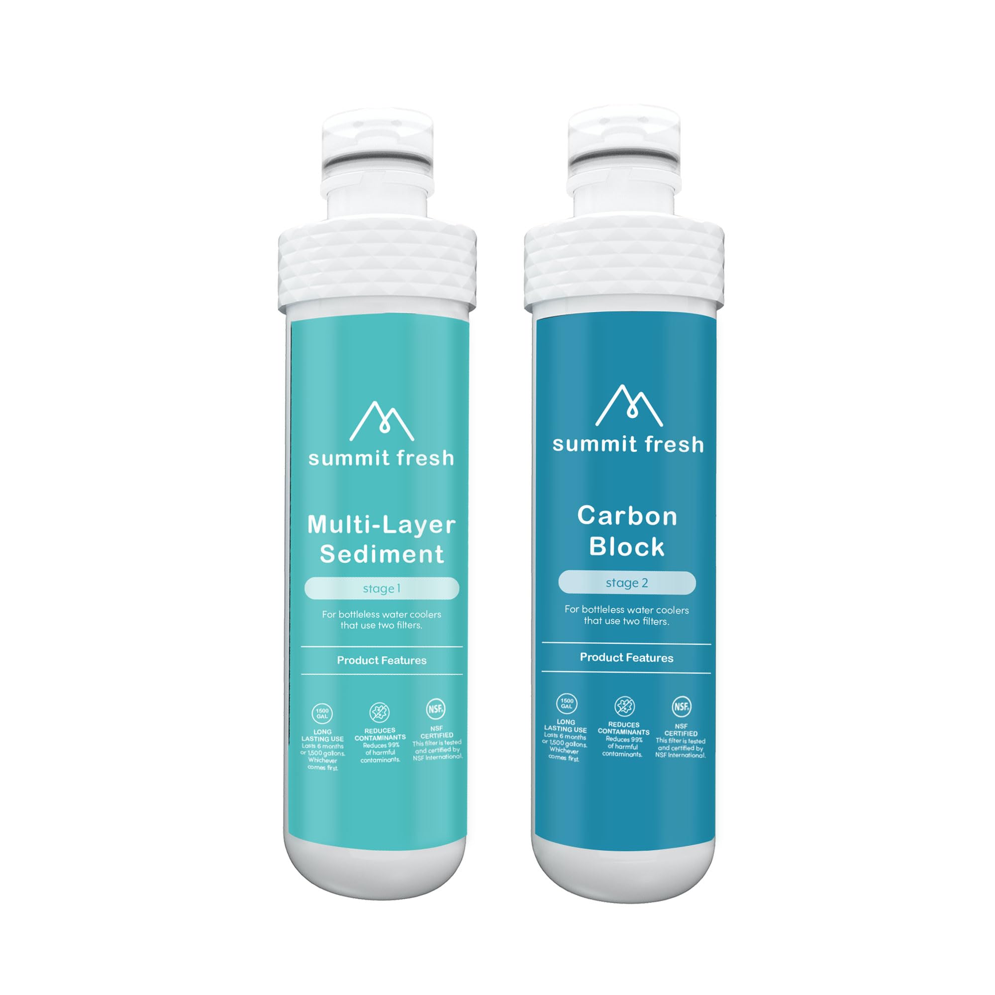 Replacement Set Compatible with All Avalon Bottleless Water Coolers 1500 Gallons - NSF Certified Dual Set