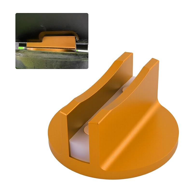 Adaptador magnético de alumínio para macaco de piso, apoio ranhurado para ponto de elevação pinch weld, laranja YGDMD