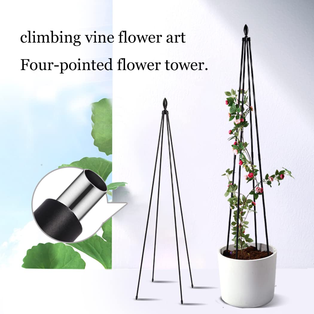 Obelisco A Traliccio da Giardino,Obelisco per Rampicanti,Traliccio per Rampicanti,Graticolato Piramidale da Terra per Piante Rampicanti,Resistente All'aperto Supporto,180cm/70.8in