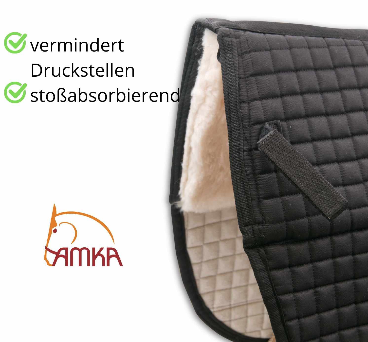 AMKA Korrektur Satteldecke baumlose Sättel Sattelunterlage für Sattel ohne Sattelbaum