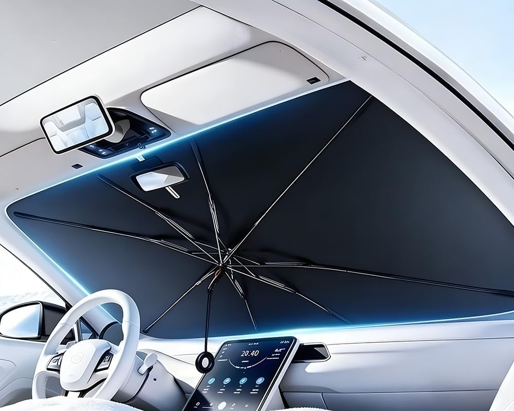 OLINOWL Car Sun Umbrella for Skoda Kodiaq 2022-2025