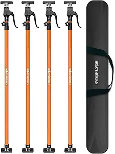 HOLOTHURIAN Cabinet Jack Support Pole, 49.2-114.2 inches Third Hand Tools Adjustable Support Pole, 3rd Hand Support System for Upper Cabinet Installation, 154 LB Capacity, 4-Pack