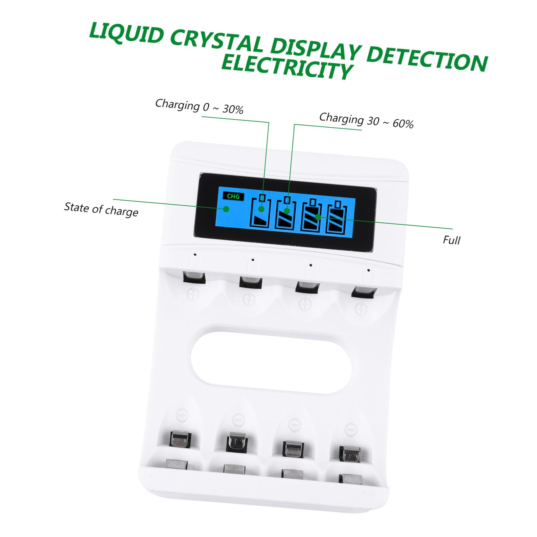 Housoutil 3 Piezas Cargador Banco energía batería Recargable baterías c Recargables d Recargables Portable Charger carregador Cristal liquido baterías NiMH c02 Abdominales
