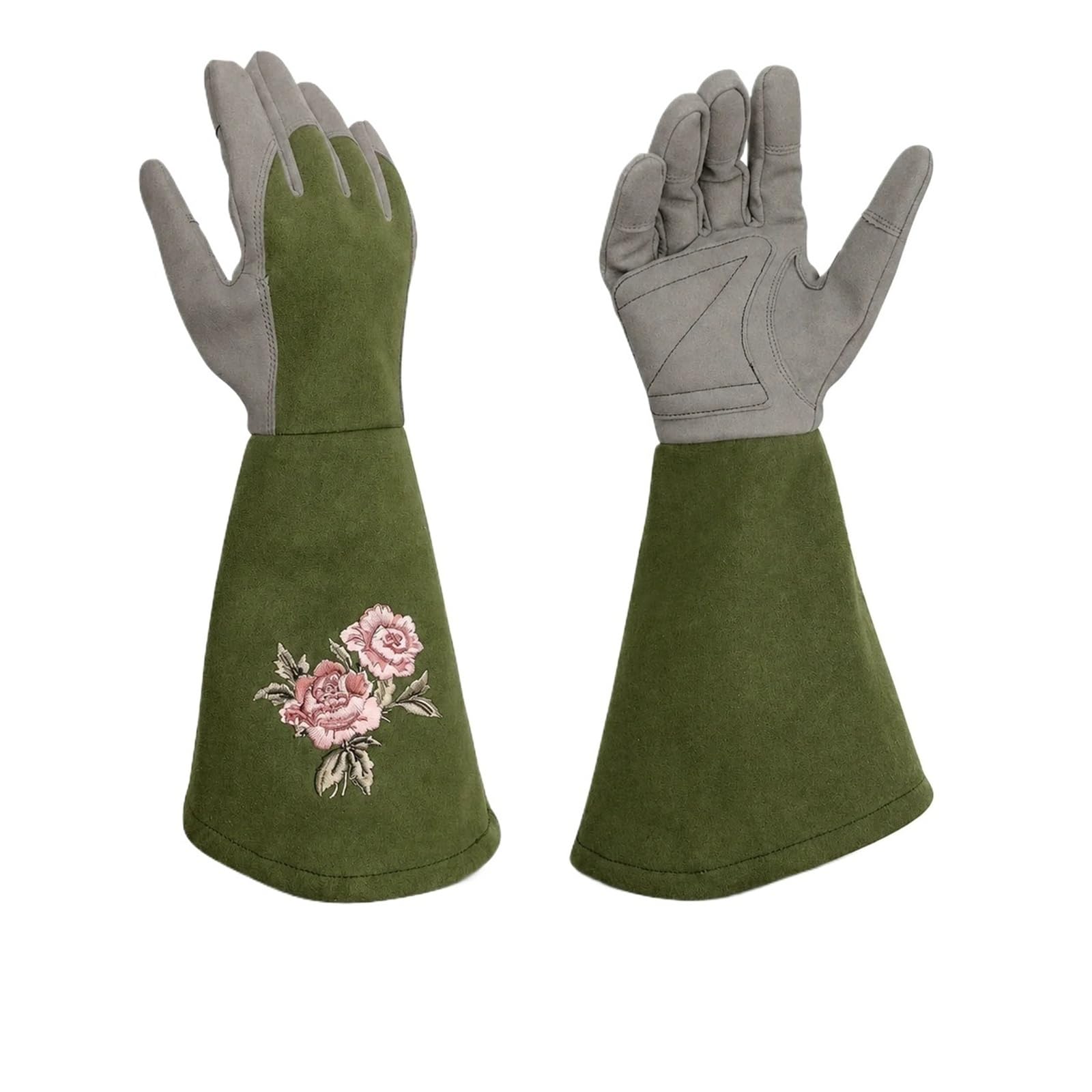 Gartenhandschuhe Damen 1 paar Gartenarbeit Thorn Proof Lange Handschuhe Garten Pflanzen Beschneiden Werkzeug Rasen Hände Protector Wasserdichte Trimmen Handschuh(1pair-green)