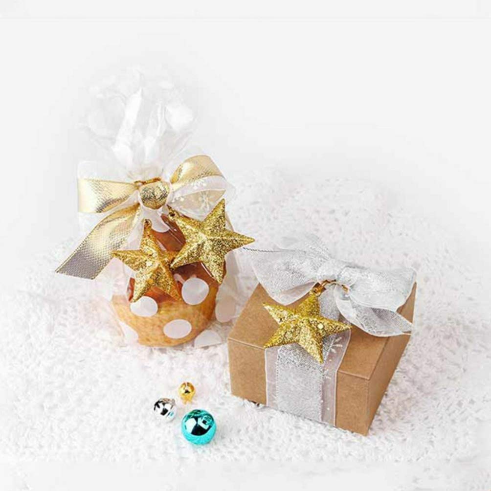Toddmomy 30pezzi Mini Stelle Decorative per Albero di Natale Ornamenti Natalizi Creativi Ciondoli Forma di Stella per Decorazioni Festive