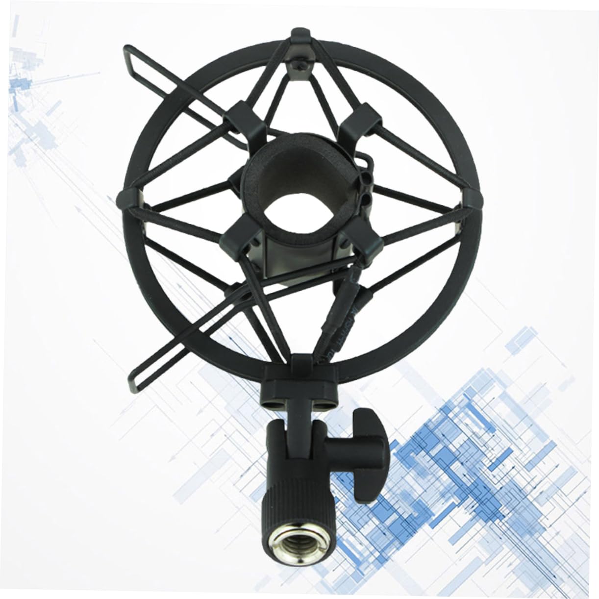 Yardwe Metal Microphone Absorption Rack Shock Mount Holder for Diaphragm Condenser Microphones for Recording Broadcasting and Voice Black