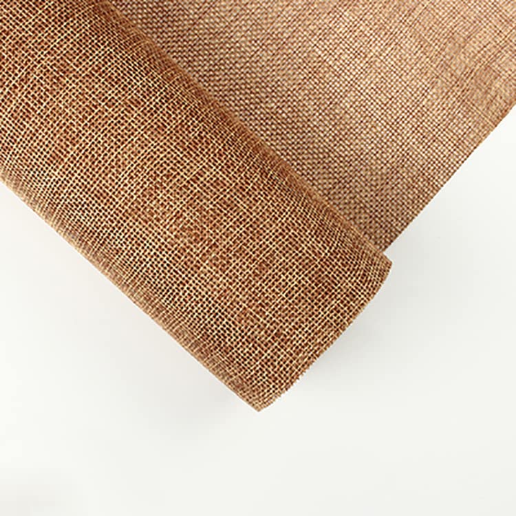 Oasis Eco Friendly Jute Fabric Roll Multipurpose For Gift-Trousseau Tray Packaging, Wedding Party Home DIY Decoration, Flower Wrapping, Dark Beige, 47cmx10yard - 1 Roll