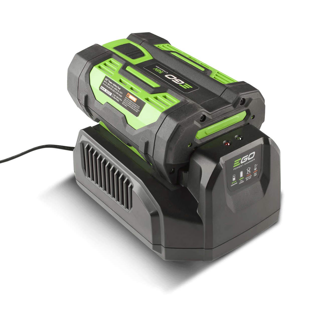 EGO POWER+ Caricabatterie al litio 56V per tutti gli strumenti Ego, indicatore di potenza e carica LED integrato