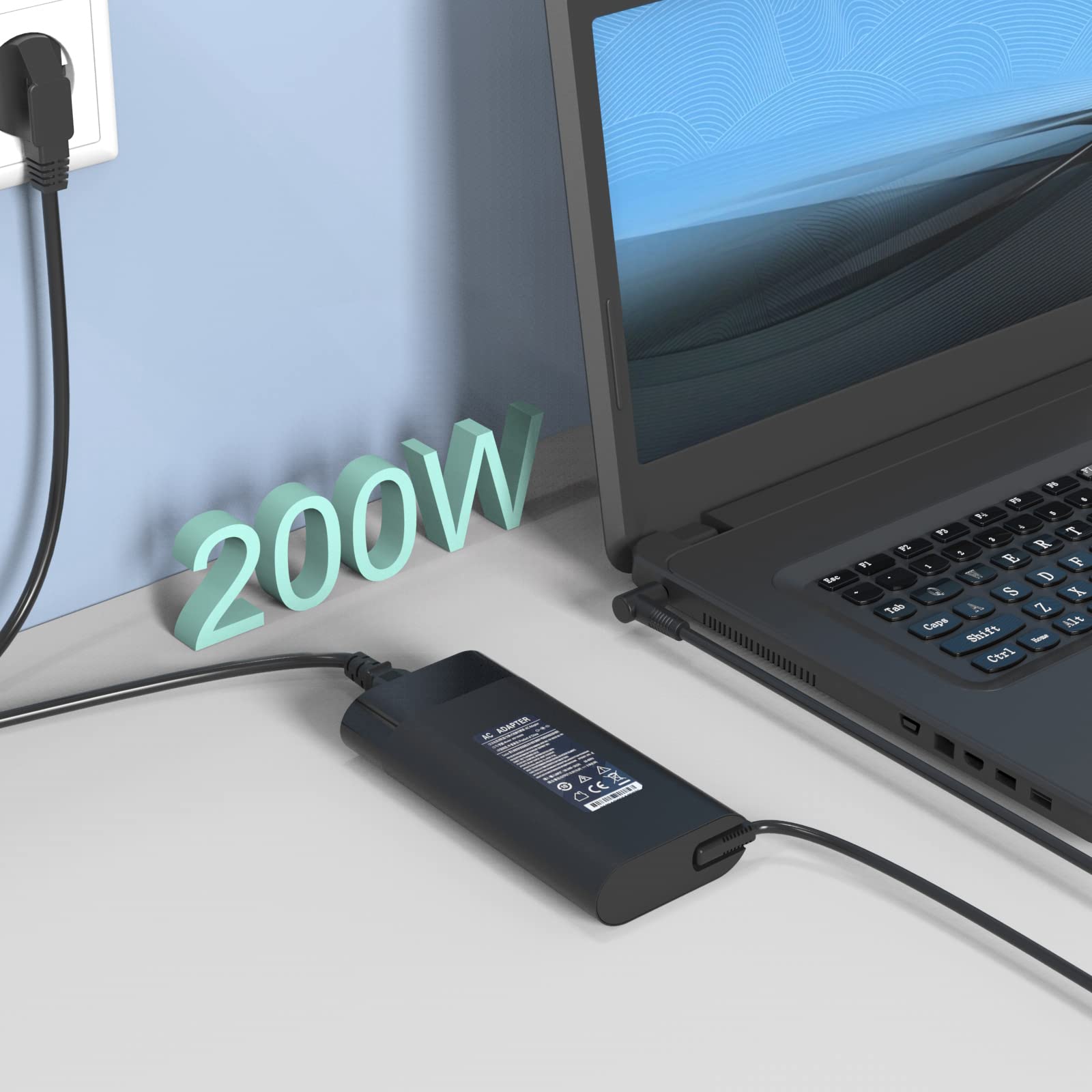 Adattatore di alimentazione 200W 19,5V 10,3A per HP Pavilion Gaming - Dettaglio