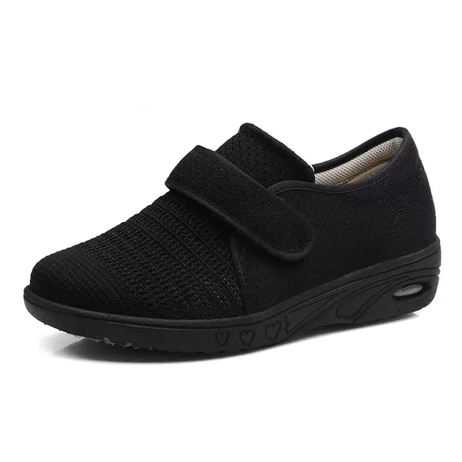 ZGDG Diabetic Shoes, Wide Width Adjustable Swollen Feet Walking Shoes for Women Edema Bunions Arthritis Plantar Fasciitis Hammertoe, Outdoor Indoor