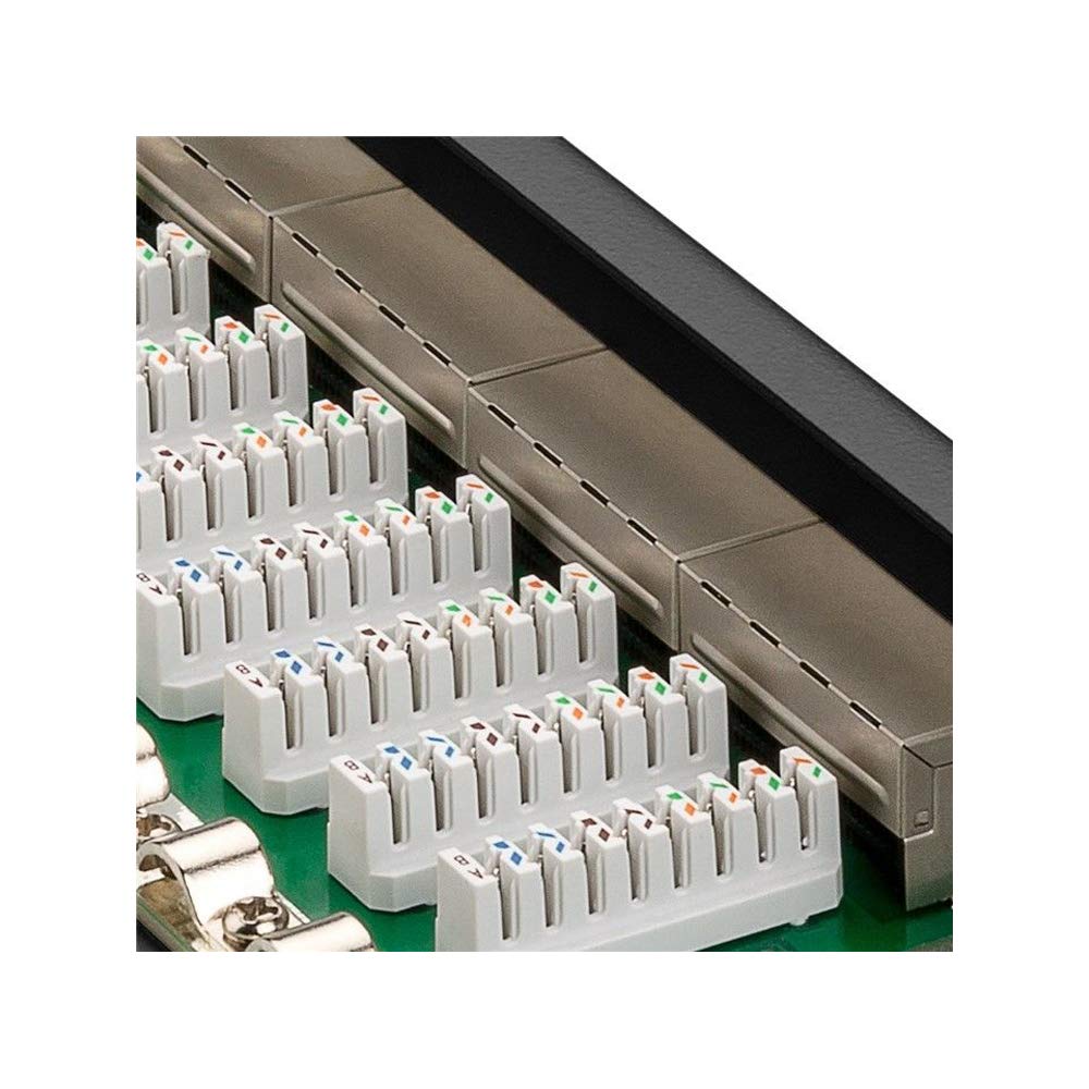 Goobay 93796 CAT 6a 10 cali (25,4 cm), panel Patch Panel, 12 portów, ekranowany STP, czarny