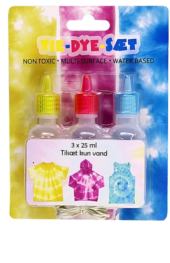 URBAN BOX Tie-Dye Set, Non Toxic Water Based Dye, Multi-Surface, 3 Colors, 3 x 25 ml Bottles (Pack of 1)-picture-22