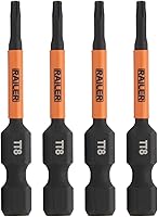 Vista 10 de TORX T10 - Brocas de seguridad a prueba de manipulaciones, Railer de 2 pulgadas, vástago hexagonal de 1/4 pulgadas, estrella de acero S2 resistente