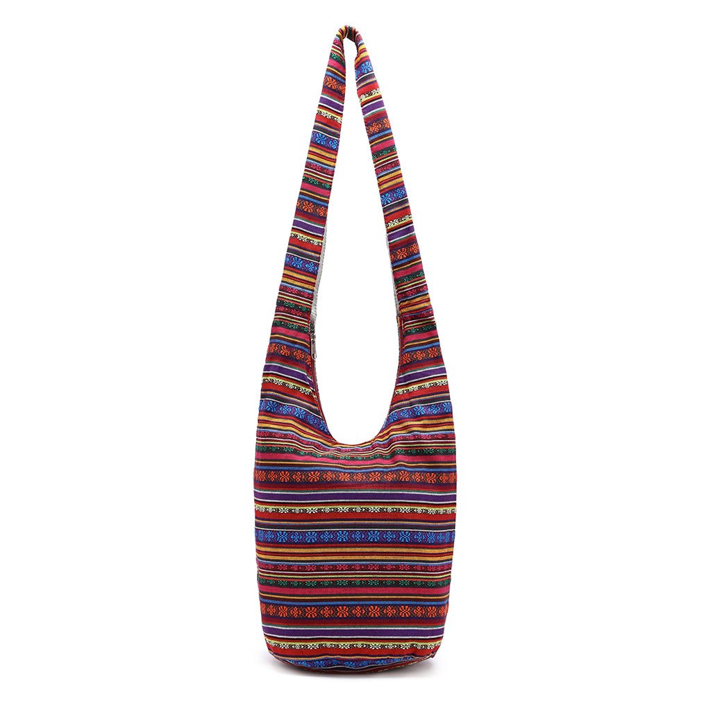 SimpleLife Borsa A Tracolla Sling Donna Hippie In Tela Di Cotone