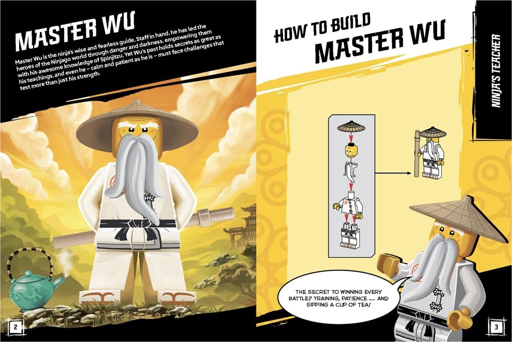 LEGO® NINJAGO®: The Epic History (with Kai, Lord Garmadon and Master Wu minifigures and fold-out play scene)