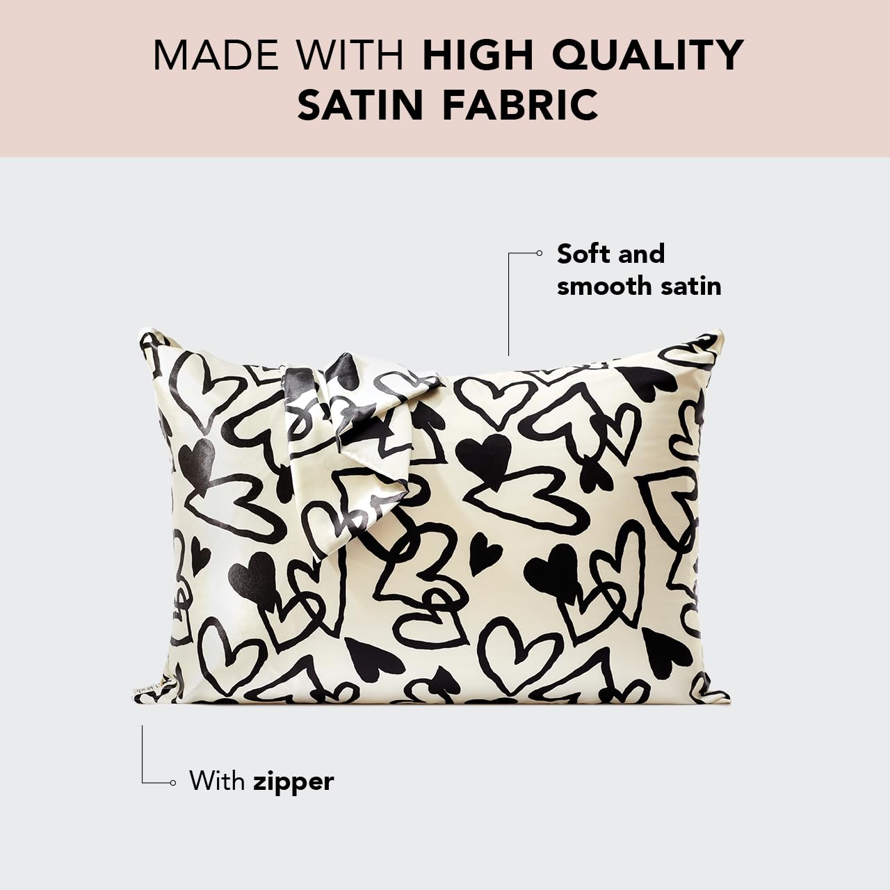 Kitsch Satin Pillowcase for Hair and Skin Queen Size Softer Than Mulberry Silk Pillow Cases - Image 2