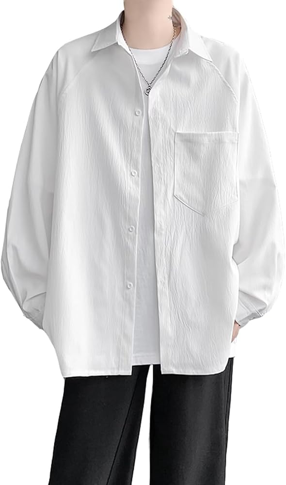 Amazon.co.jp: [Trysimple] カジュアルシャツ メンズ シャツ 長袖 開襟