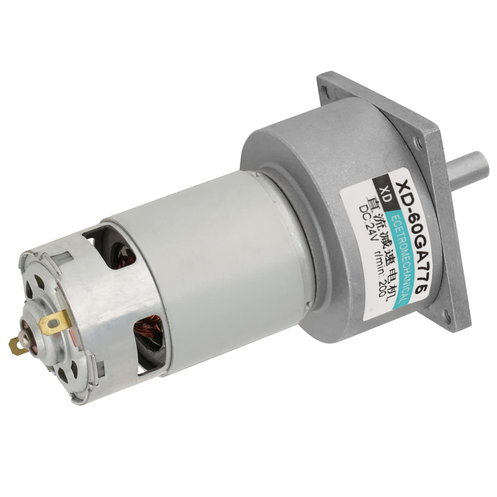 DC12V / 24V 35W Mini DC Motoriduttore a velocità regolabile in metallo Grande coppia motore CW/CCW(24V 200rpm)