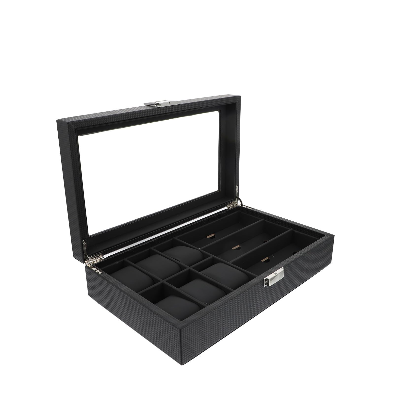 Scatola Organizer in Legno per Orologi e Occhiali da Sole