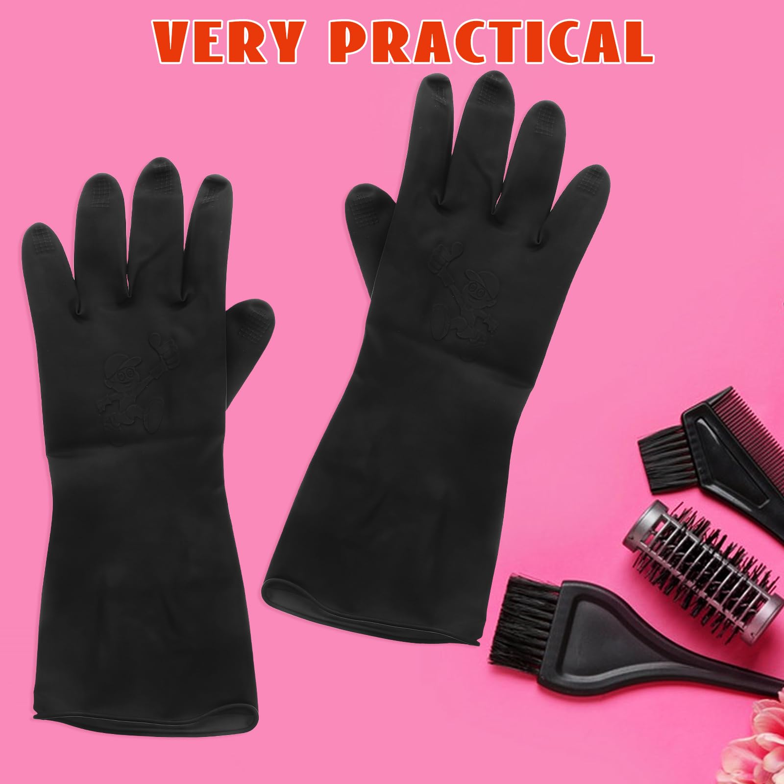 SOLUSTRE Imperméables En Latex Taille S Pour Teinture De Cheveux Antidérapants Réutilisables Protection Des Mains Pour Salon De Coiffure Et Usage Domestique