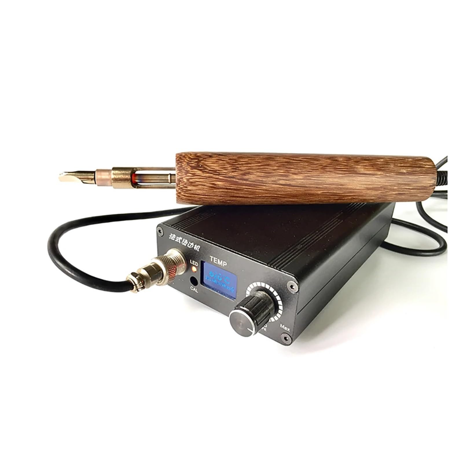 Leather Craft Electric Creasing Edging Machine Leather Edge Creaser DIY Handle Creaser Edger Crimper Tool Set(Wenge Handle)