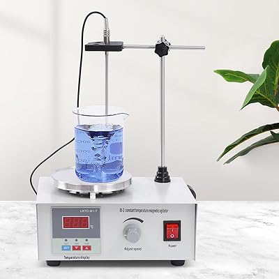2000ML Electric Overhead Stirrer 250W 110V Hotplate Mixer Magnetic Stirrer Digital Lab Heating Plate Stirrers with LCD Display Stirring Rod 2000RPM Grinder Home Lab Industrial Top-Mounted Mixer