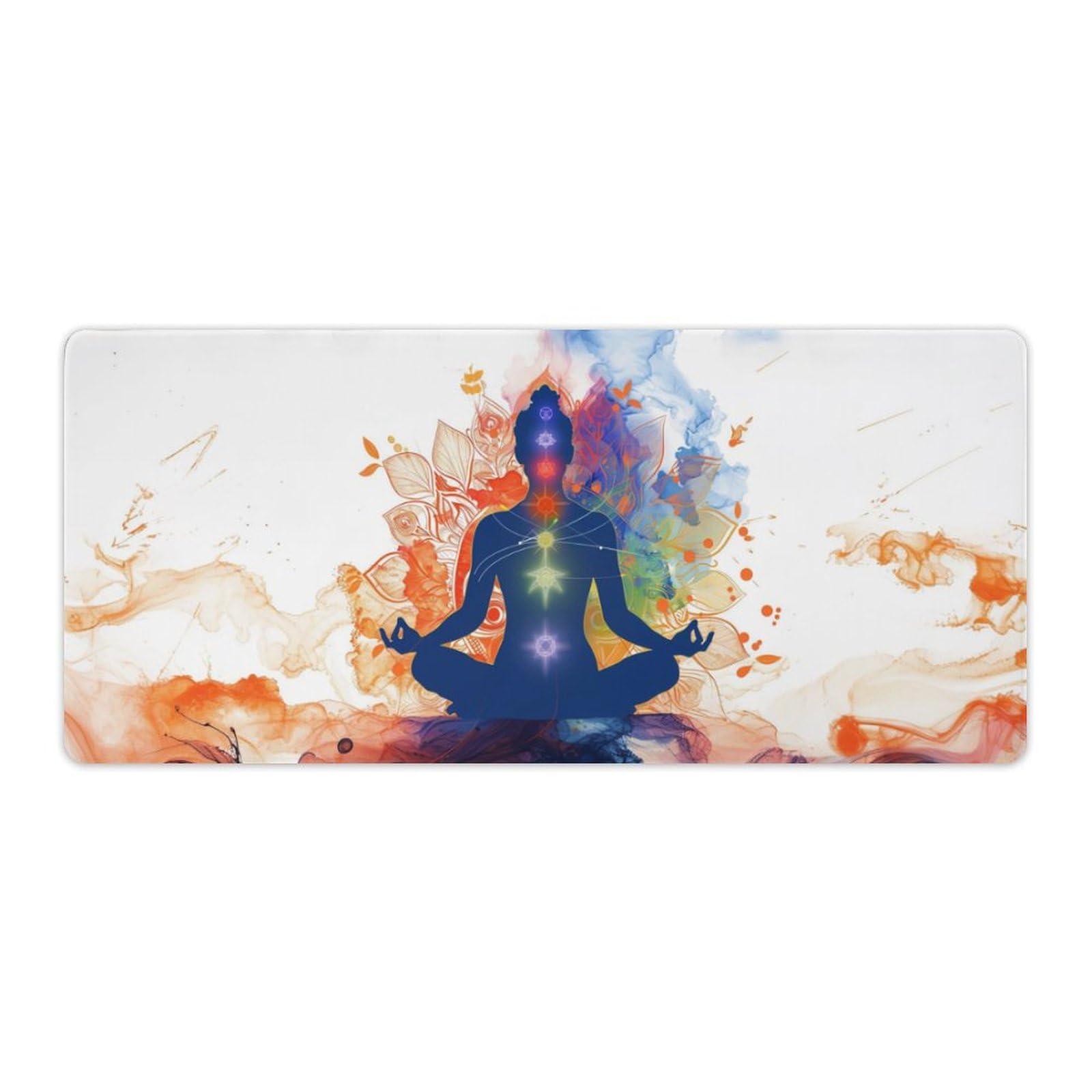 Xinnyii Meditation Chakra Balance Harmony Mandala Large Mouse Pad Gaming Mousepad Desk Pad for Keyboard and Mouse Mat Non-Slip Base 40x90cm, Style