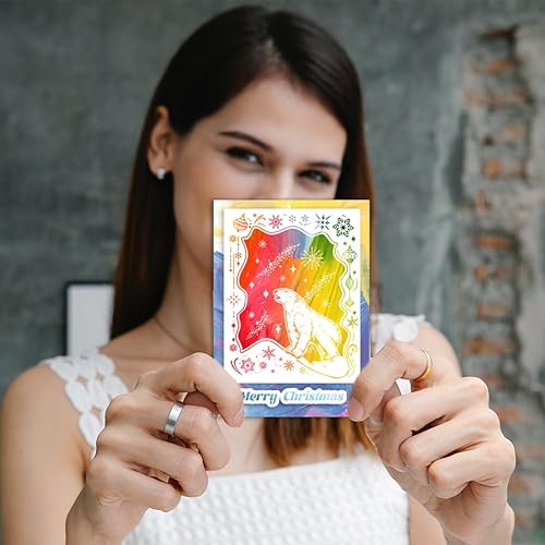 Miniatura 7 de PH PandaHall Sellos transparentes de oso polar para hacer tarjetas, sello de goma de copo de nieve, sello de silicona Aurora, sellos transparentes