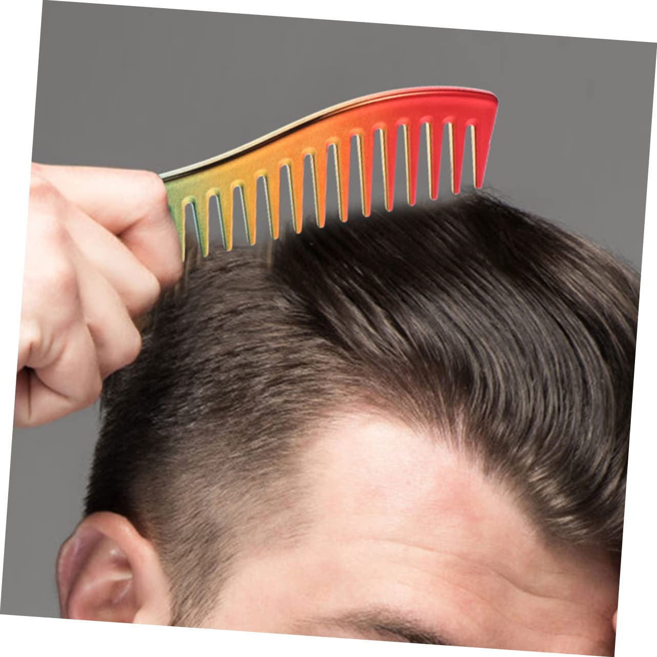 Healeved 3 Set Di Pettini Da Parrucchiere Per Uomo Pettini Per in Abs Pettine Tascabile Portatile Per Barba E 2 Pezzi * 3