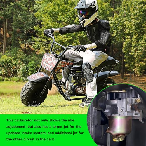 Image of Carburetor Carb Kit Compatible with Monster Mega Moto 80cc 105cc Mini Bike MMB80 MMB105 Motovox MBX10 Baja DB30 Dirt Bug Coleman B100 RT100 Go Kart 79cc 97cc Engine Parts with Throttle Cable