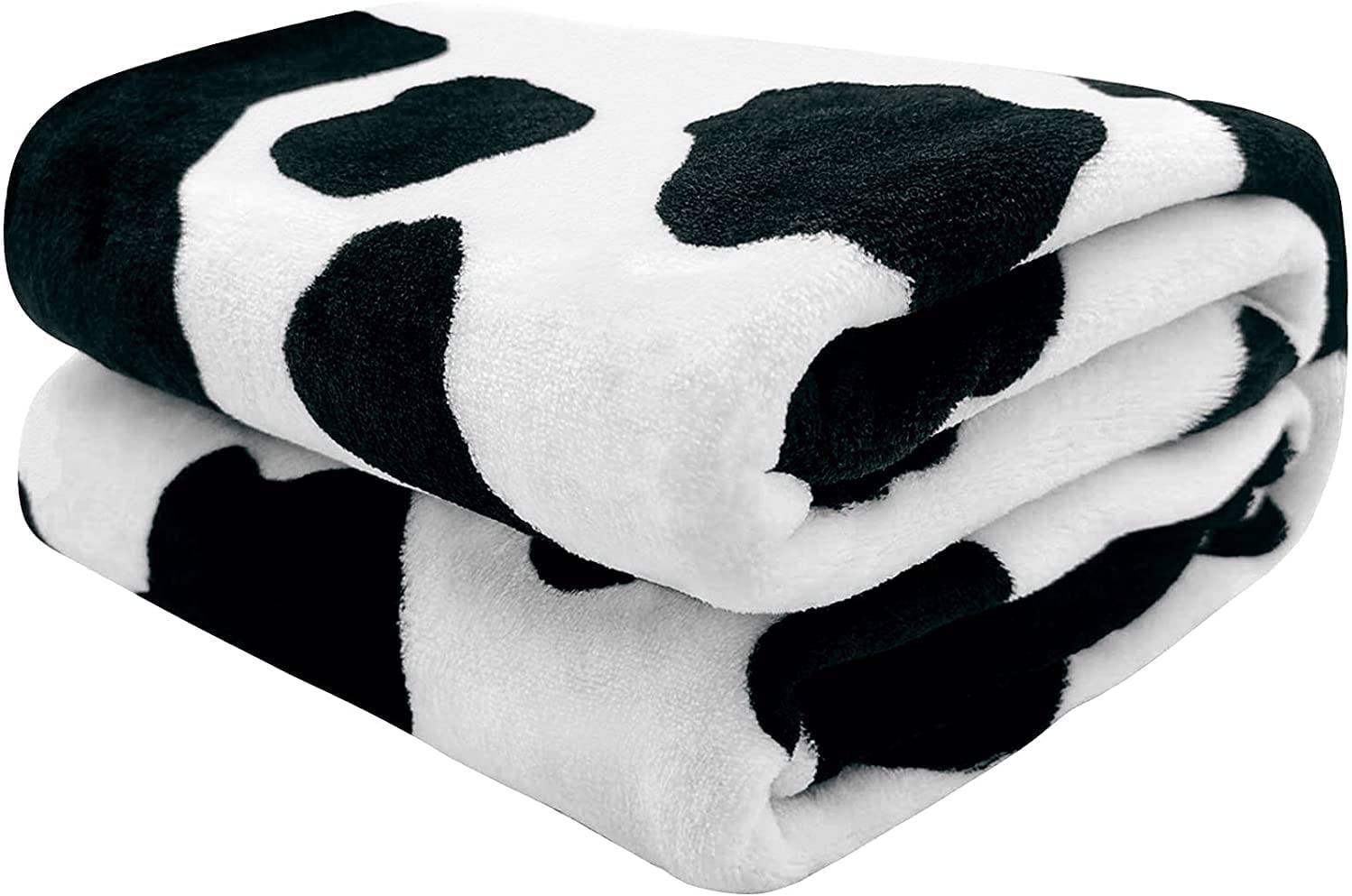 Amazon｜毛布 ブランケット 掛け毛布 ひざ掛け もうふ 乳牛柄 牛柄 黒