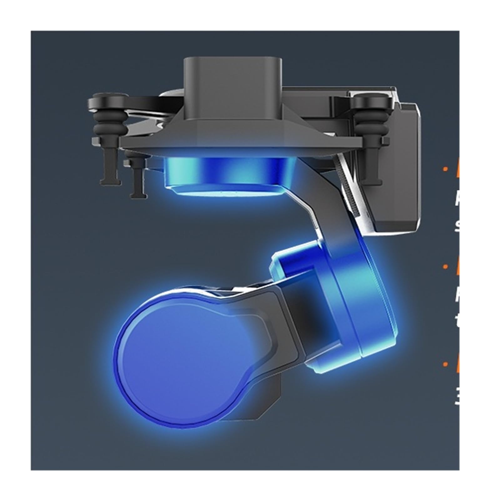 Soporte de cardán PTZ FPV estabilizado 3 ejes XF-C-20T | Soporte de montaje de repuesto for cabezal de cámara de drones(C-20T O4 PRO Basics)