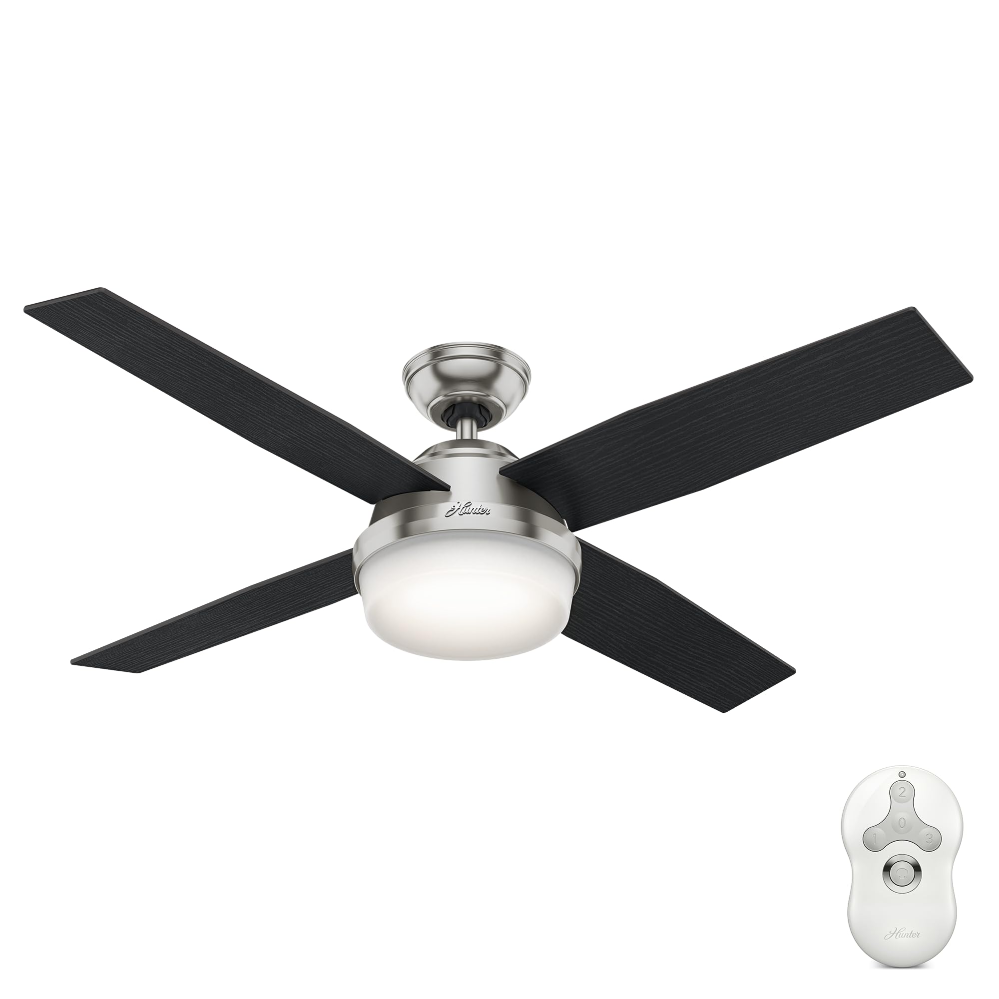 Hunter Fan Company 59262 シーリングファン Hunter 52 inch Outdoor or Indoor Ceiling Fan No Light - Silver