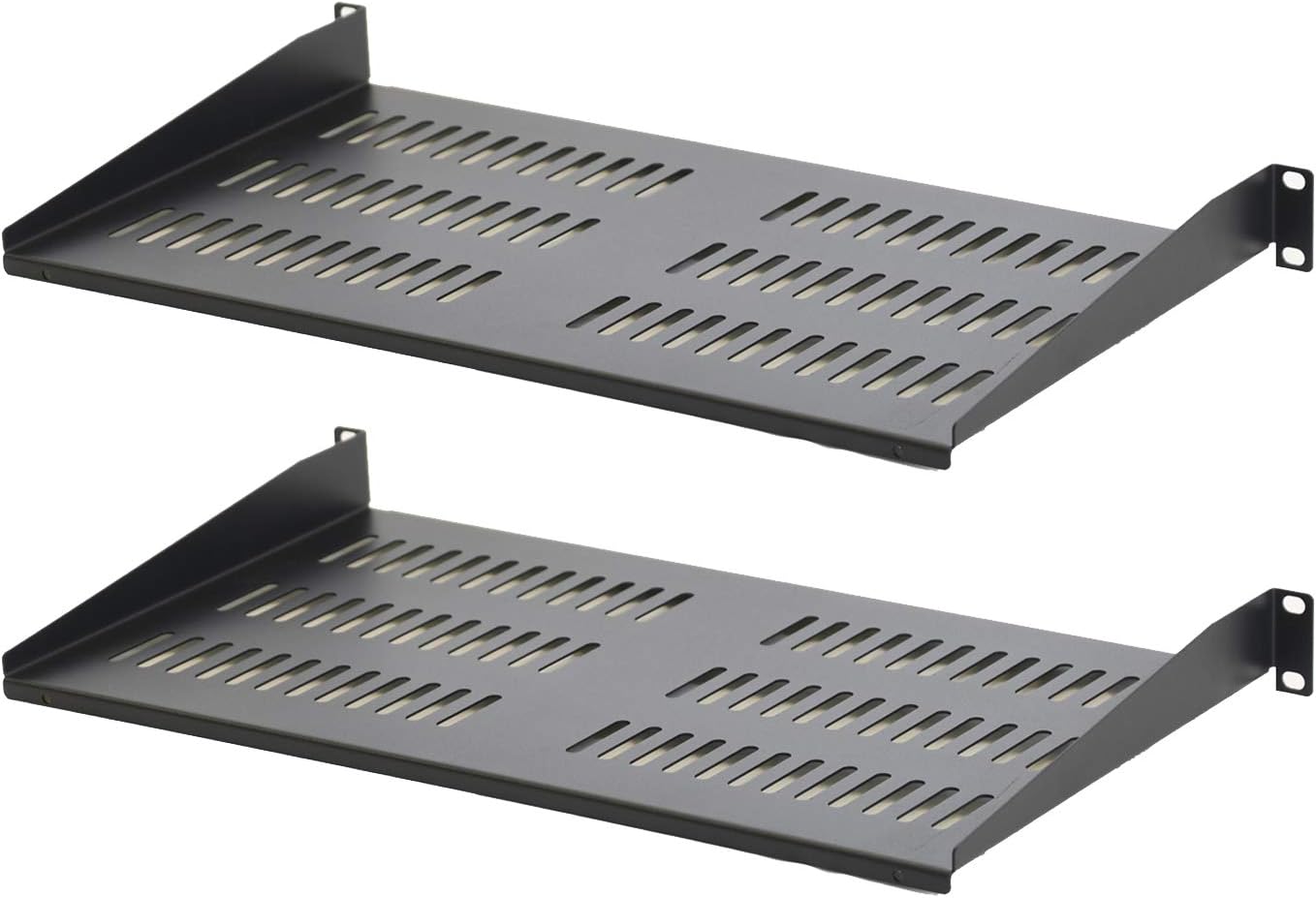 Aeons 2U Universal Server Rack Shelf Vented Rackmount Cantilever Shelf 14" Deep, for 19” IT Network Rack Cabinet Enclosure - Fixed Server Rack Cabinet Shelf