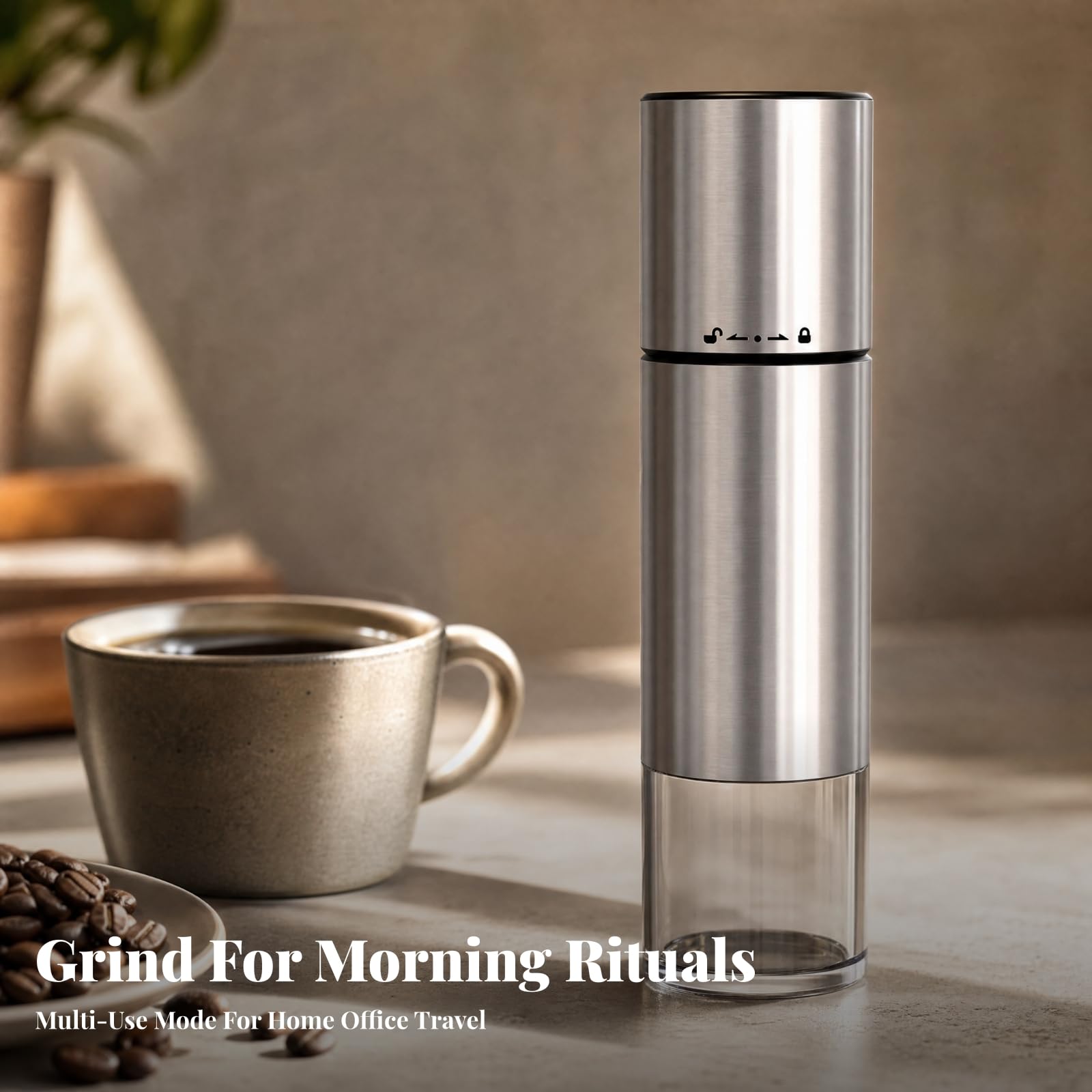 Milageto Molinillo para Café con Rebabas Cónicas Cerámica Portátil Molinillo para Café con Cerámica Molienda Uniforme Viajes