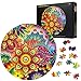 Herefun 1000 Pièces Puzzle Rond, Fleur Puzzles, Intellectual Game Puzzle pour Éducatif Soulagement du Stress Jouet (Fleur)