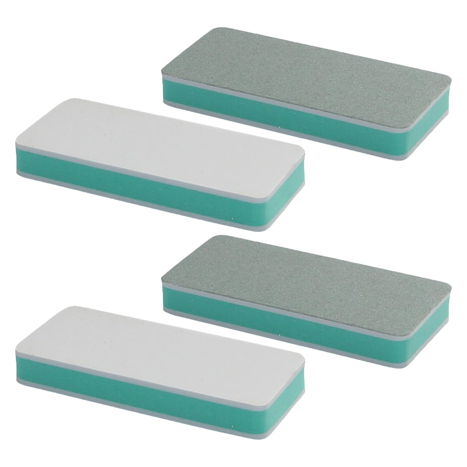 4pcs Fish Tank Cleaner & Polishing Pad, 1000/10000 Grit Double-Sided Aquarium Sponge Brush, Scratch-Free Glass Scrubber for Fish Tank Accessories, Jewelry, Acrylic & Home Mirrors (Green/White)