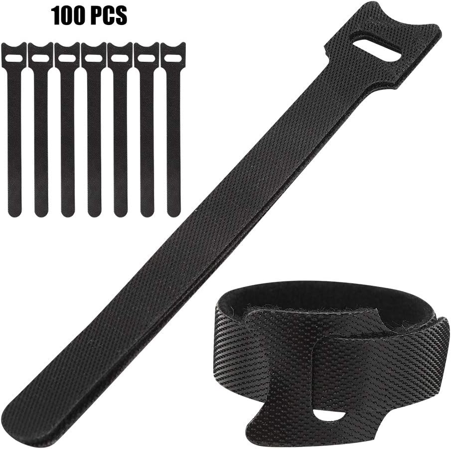 The Multipurpose Cable Ties 100 Pieces Cable Organizer Telephone Cable Management Headphones Ties Wire Winder 12 * 150 m Nylon Tape Back to Tape-K