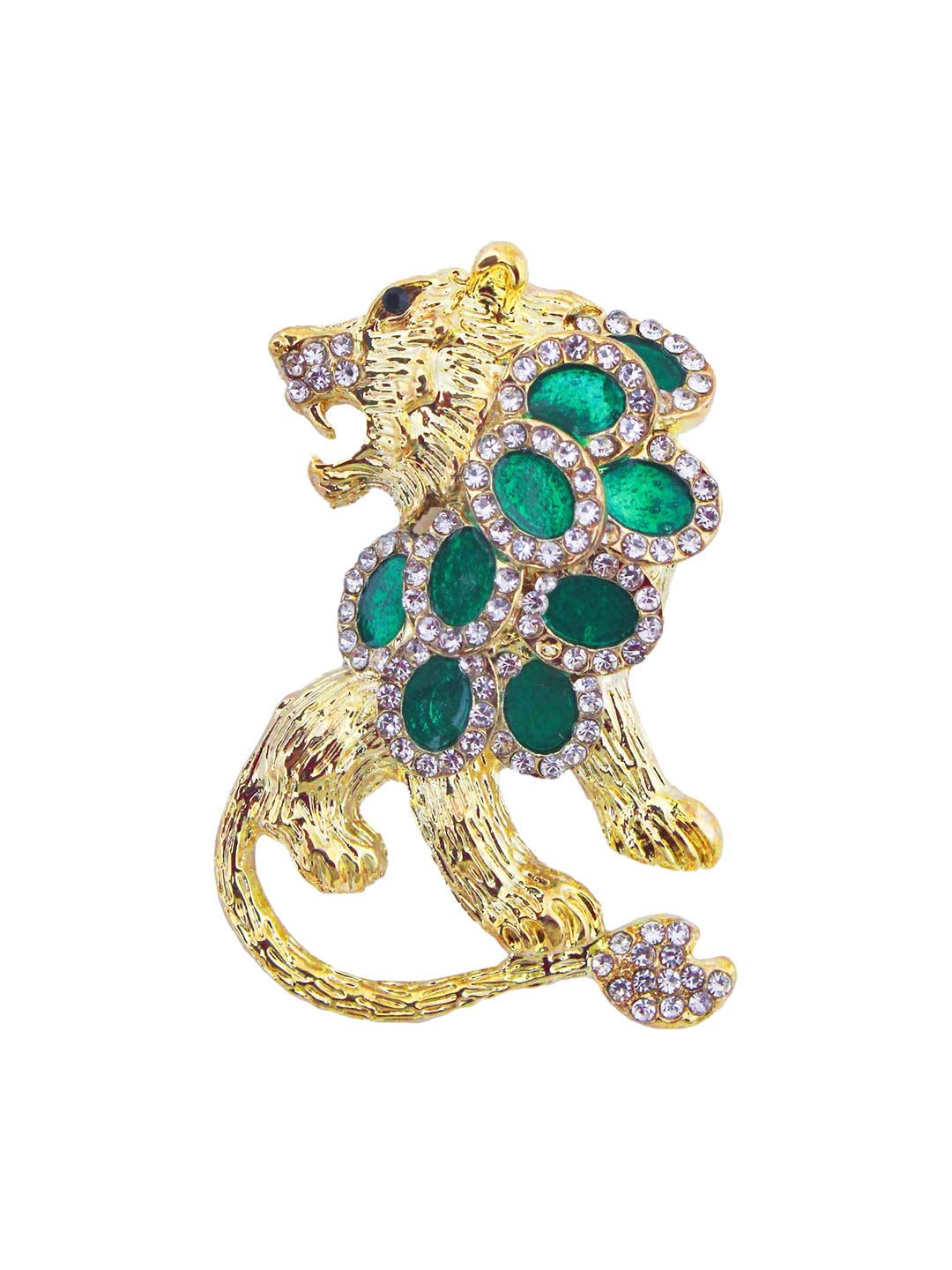 kavove Junglord Lion Golden Colour Brooch For Men-picture-20