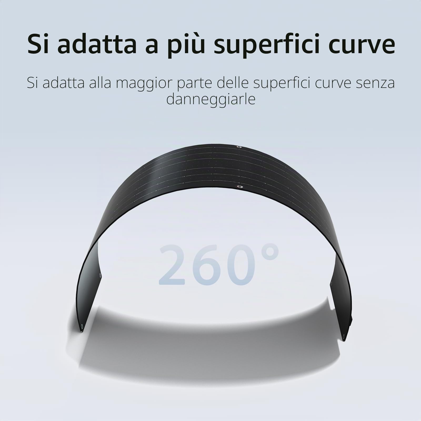 XINPUGUANG Pannello solare flessibile da 50 W, in PET nero, impermeabile, leggero, con celle solari monocristalline PERC ad alta efficienza, per camper, barca, campeggio, tenda, caravan, veicoli