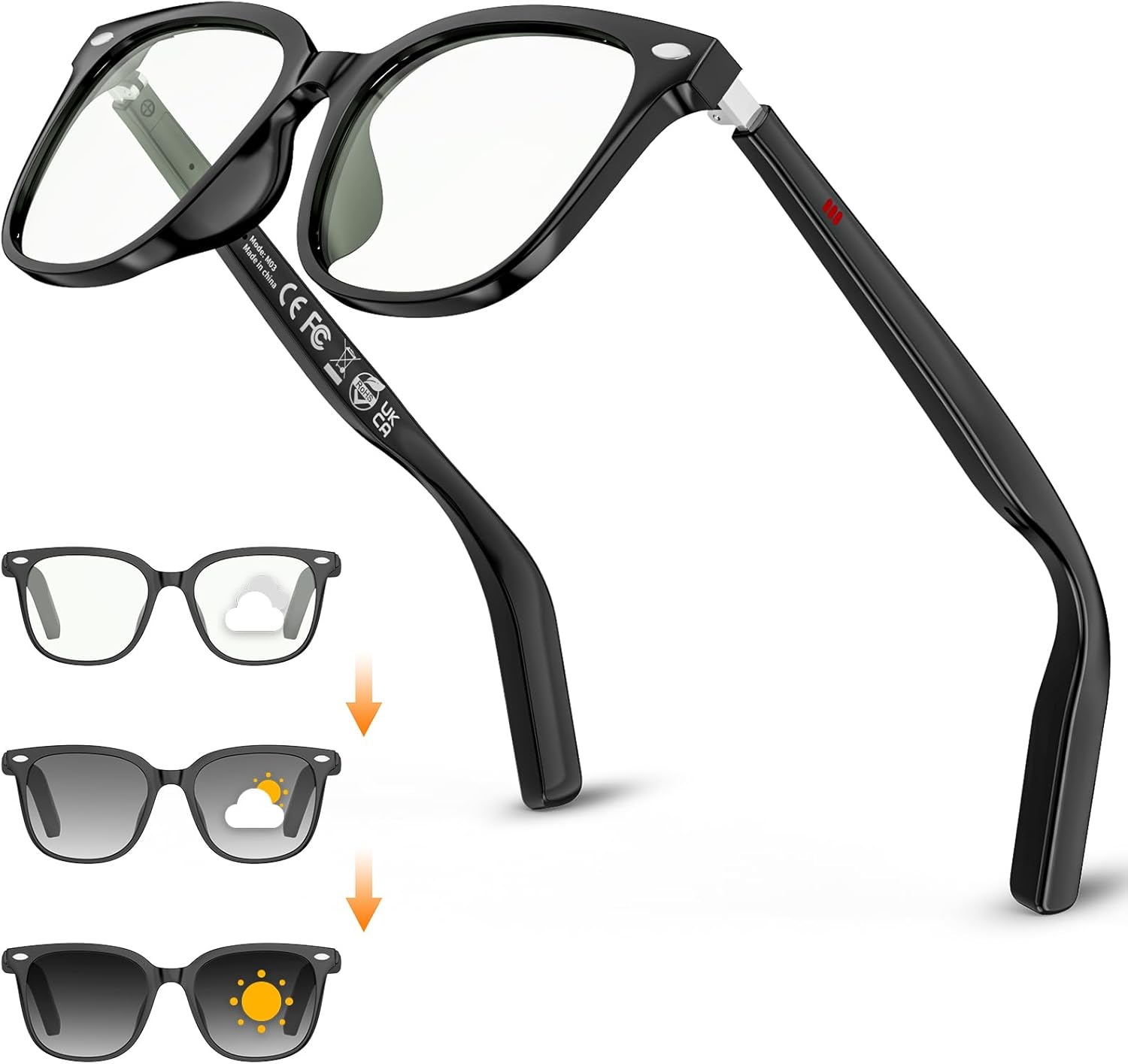 Mingtawn Gafas Inteligentes Hombre Mujer, Gafas IA con Llamadas Bluetooth/Músic…