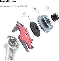 Vista 3 de OXT Adaptador de cabezal de recortadora de 6 cuchillas, kit de adaptador de cuchilla