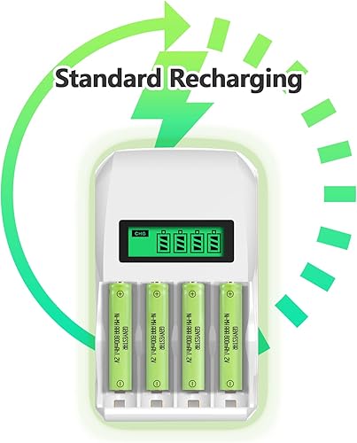 Miniatura 5 de Baterías recargables AAA, 1.2 V 800 mAh Ni-MH precargadas triple AAA recargables, alto rendimiento y larga duración, paquete de 8