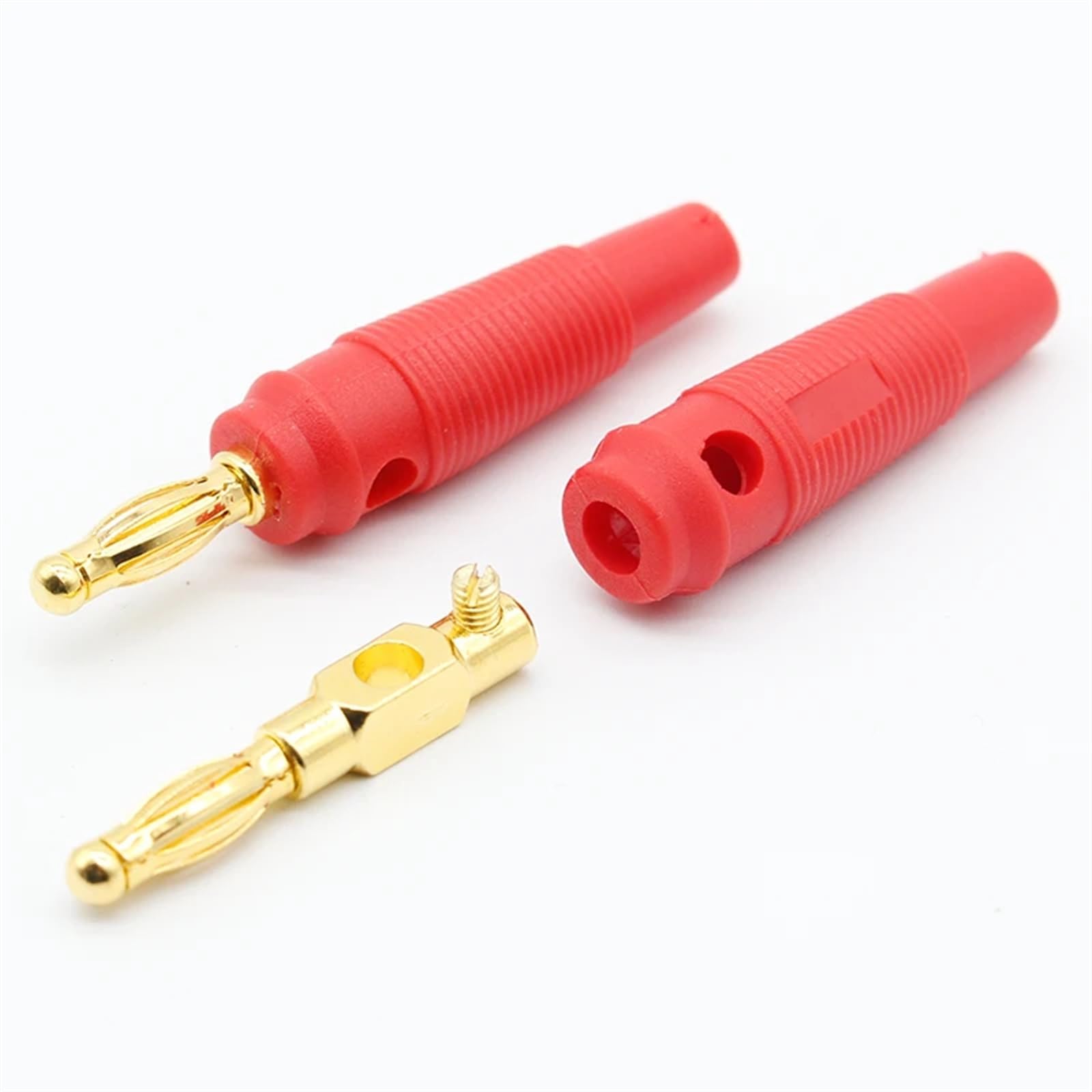 4 connettori da 4 mm in rame puro placcato oro cavo altoparlante musicale pin connettori spina banana