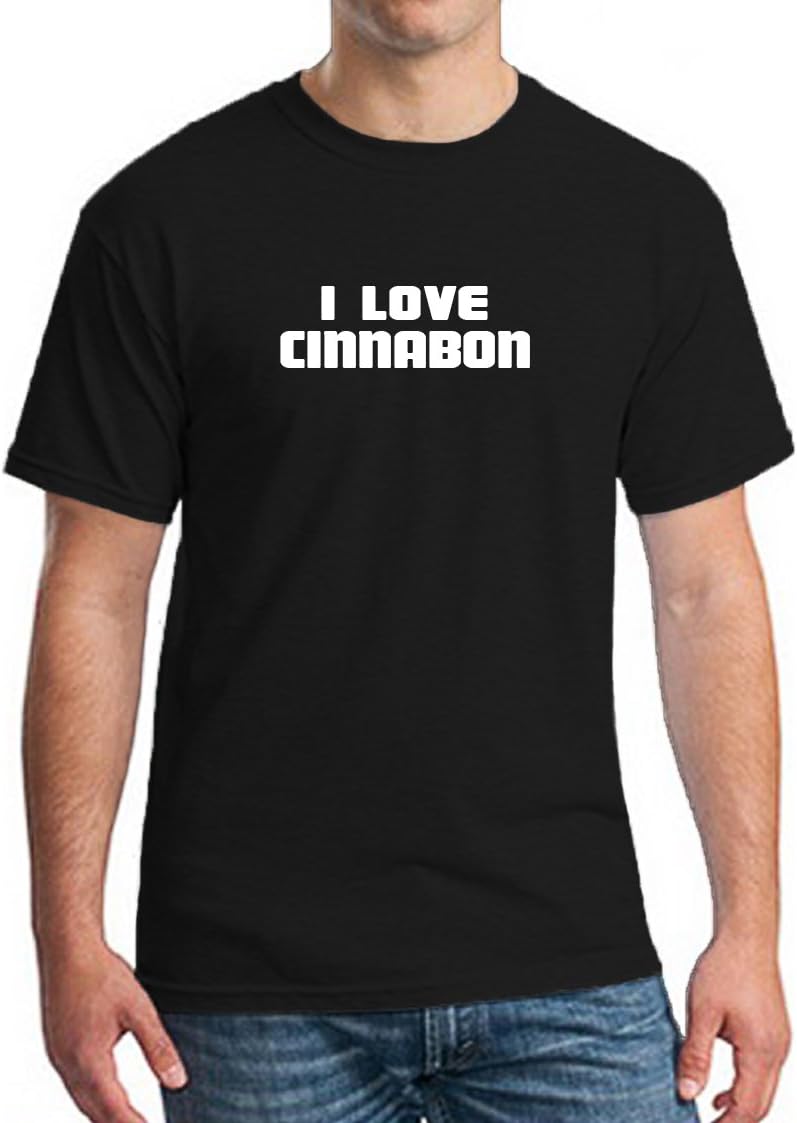 I LOVE CINNABON Mens Womens Unisex Adult T-shirt Tee Clothing X-Large