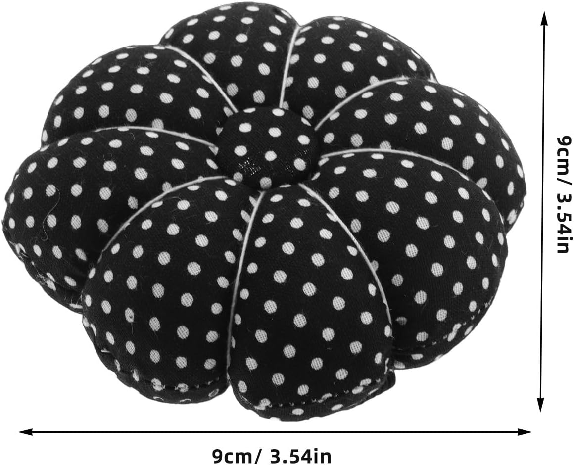 ARTSEWPLY 2pcs Pumpkin Wrist Pin Cushion Sewing Pincushion Bracelet with Adjustable Elastic Strap for Hand Sewing and Cross Stitch DIY Accessories