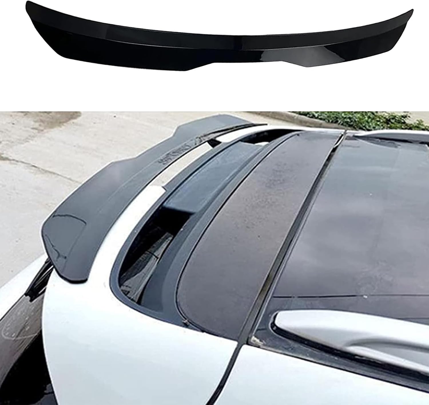 Car Rear Spoiler for MG ZS (2017) (Facelift 2020) 2020-2023 2024 2025, Spoiler for Trunk Roof Wing Car Tuning Accessories, Gloss Black