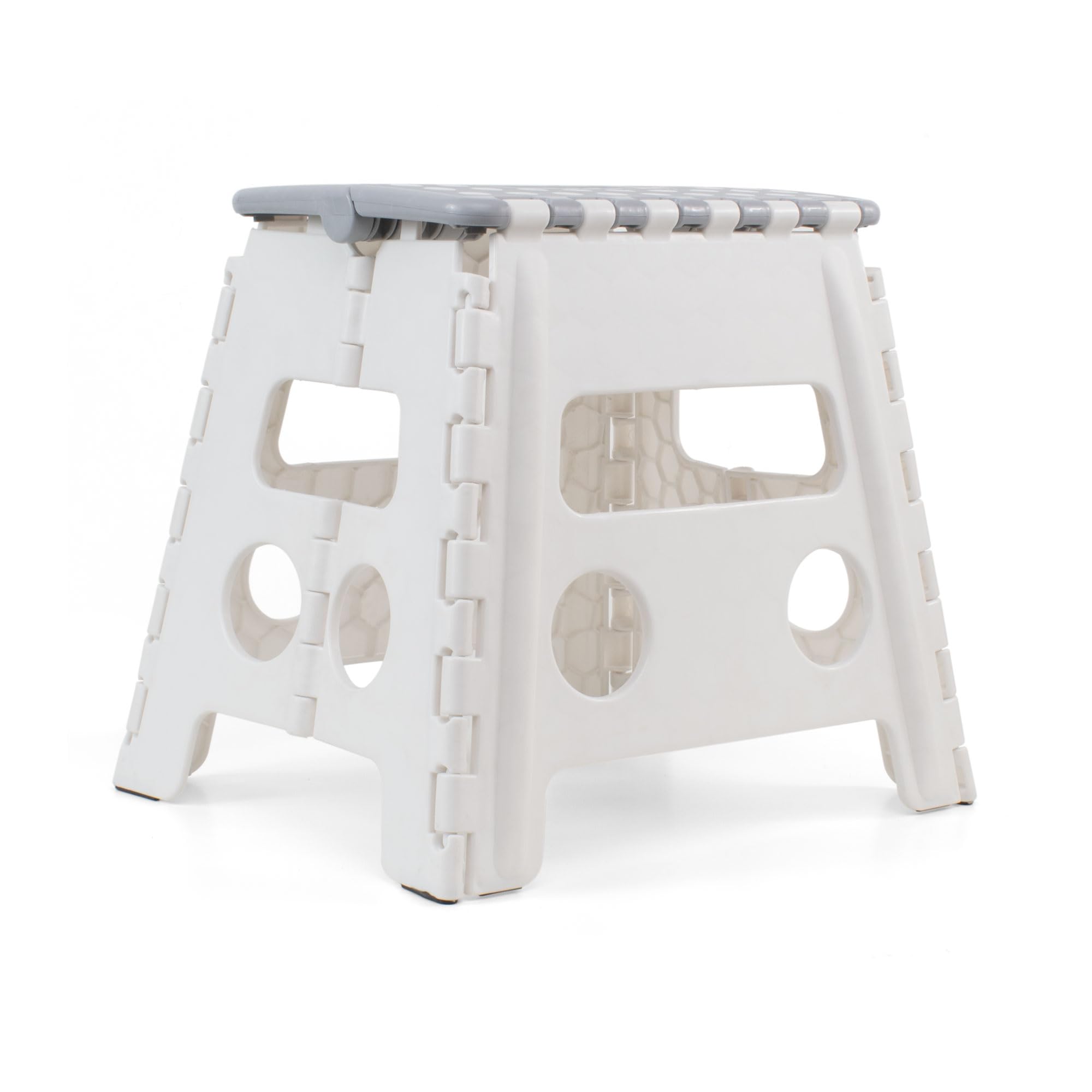 thesecrethome.es - Taburete Plegable Multiusos - Escalera Antideslizante Altillo para Cocina o Baño - Reposapiés para Niños - Gran Variedad de Tamaños y Colores - Blanco (Alto.32 cm x Largo.29cm)